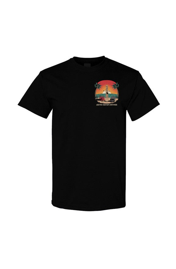 Joe Tiki “Custom Carvings” Sunset Tee