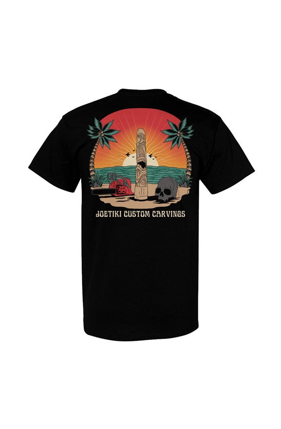 Joe Tiki “Custom Carvings” Sunset Tee