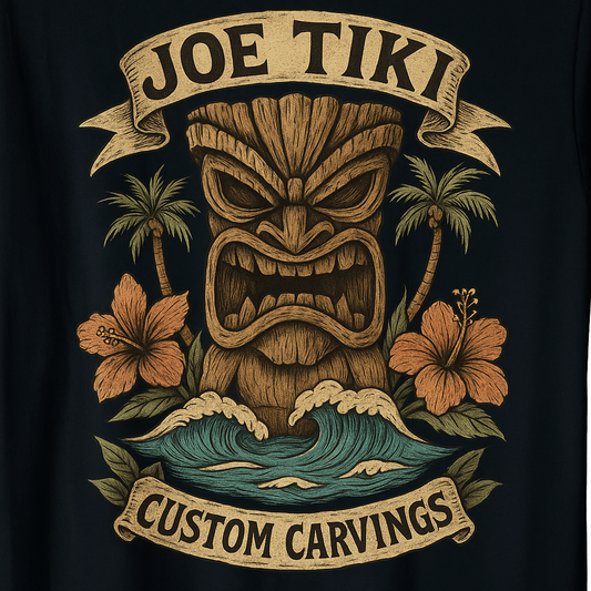 Joe Tiki Custom Carving T-Shirt