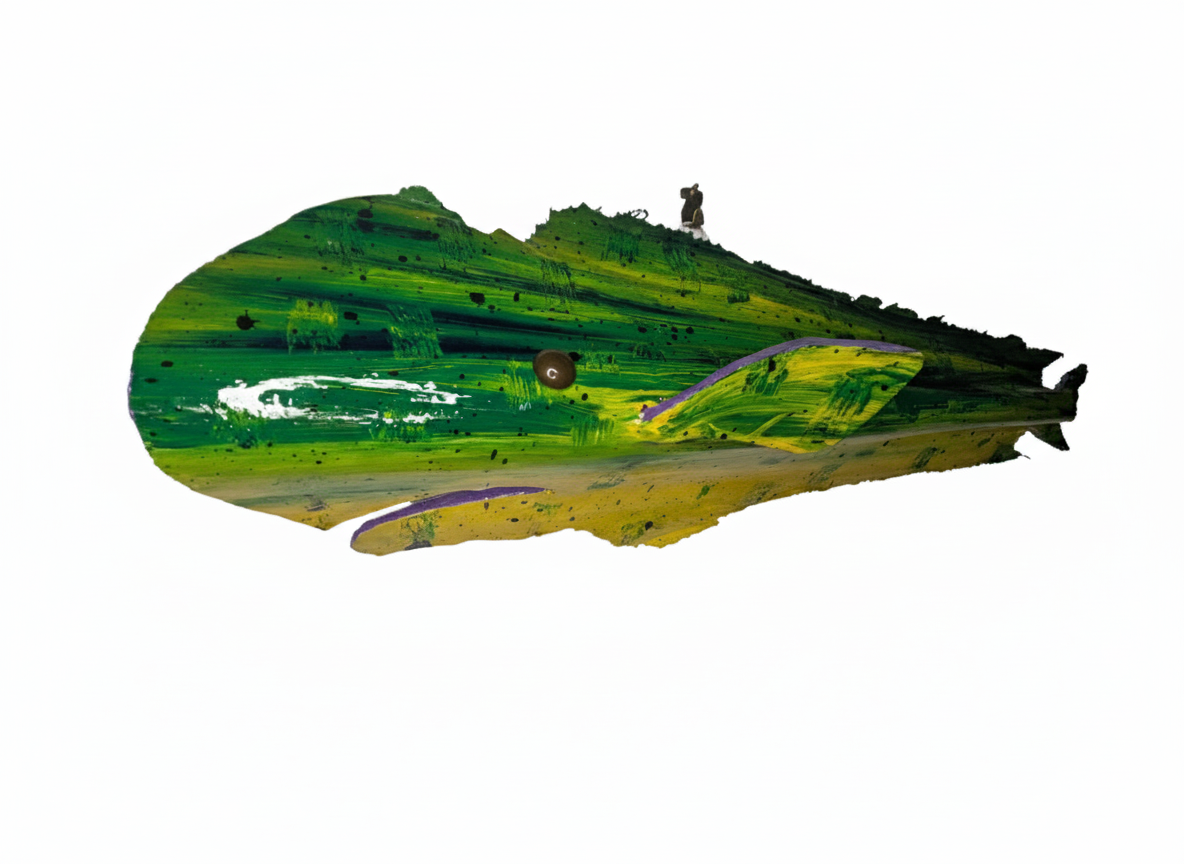 Bright Green Lazy Fish