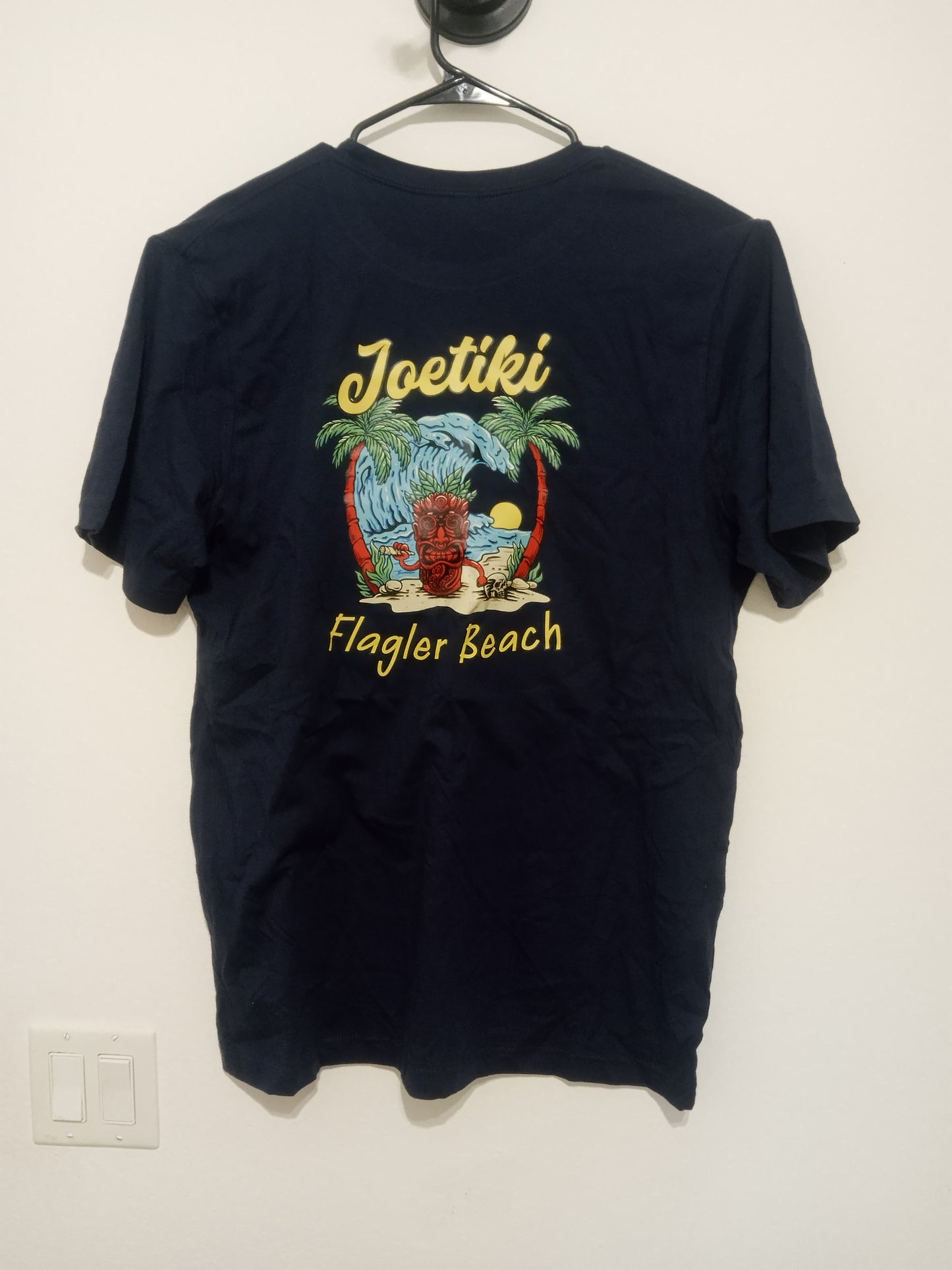 Joe Tiki Flagler Beach T-shirt Navy Blue