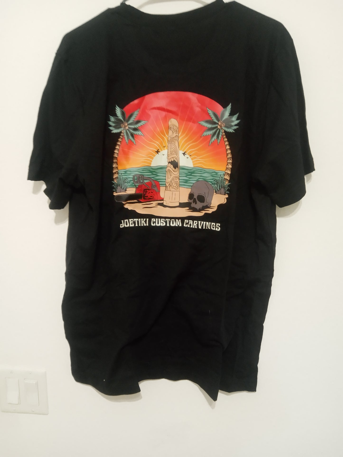 Joe Tiki Custom Carving T-shirt Black