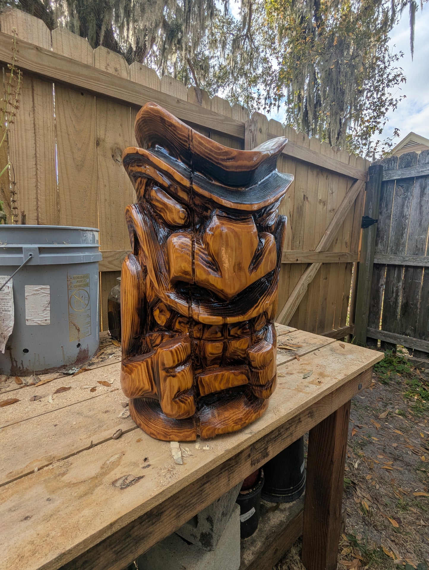 Red cypress tiki