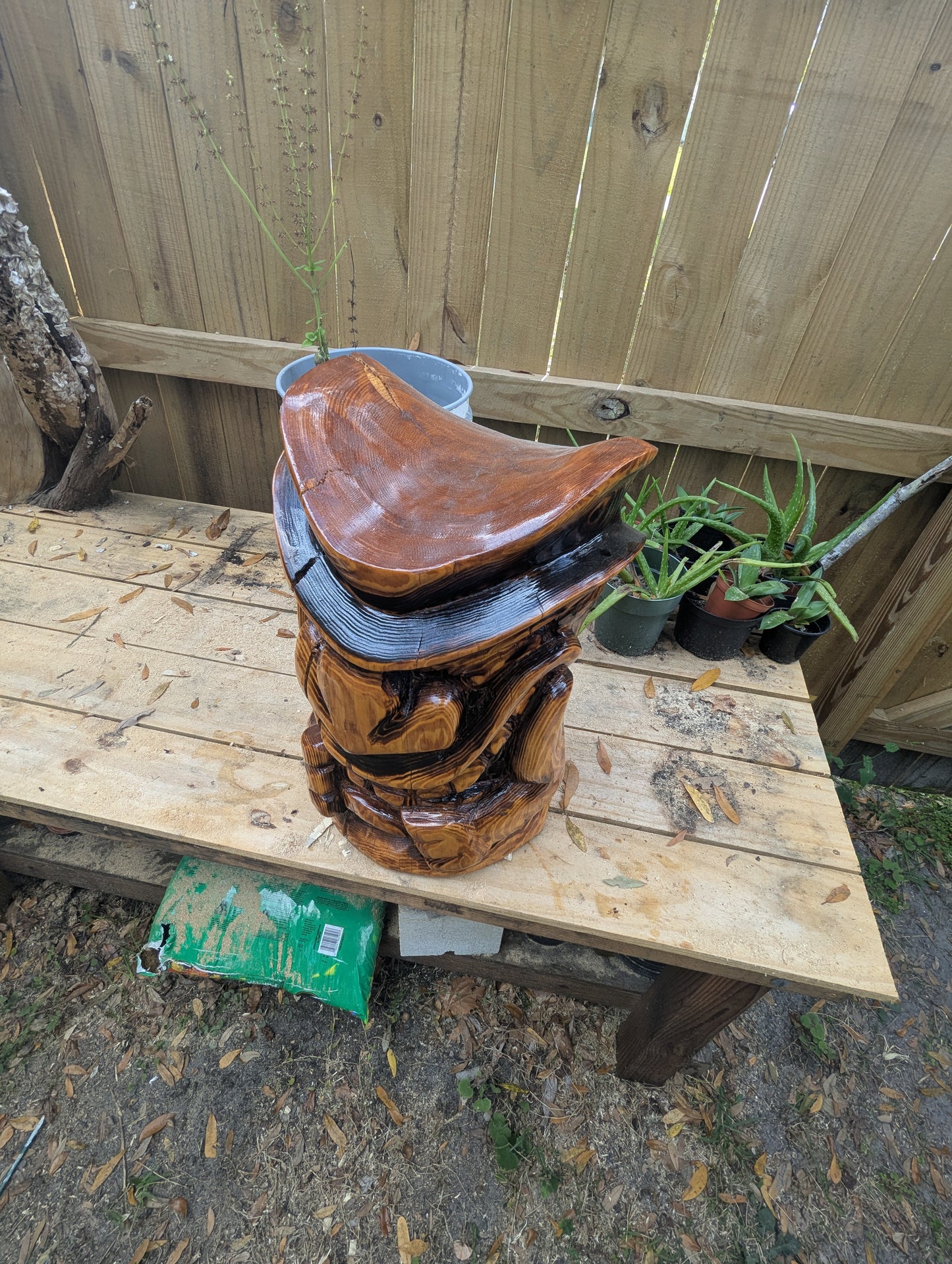 Red cypress tiki