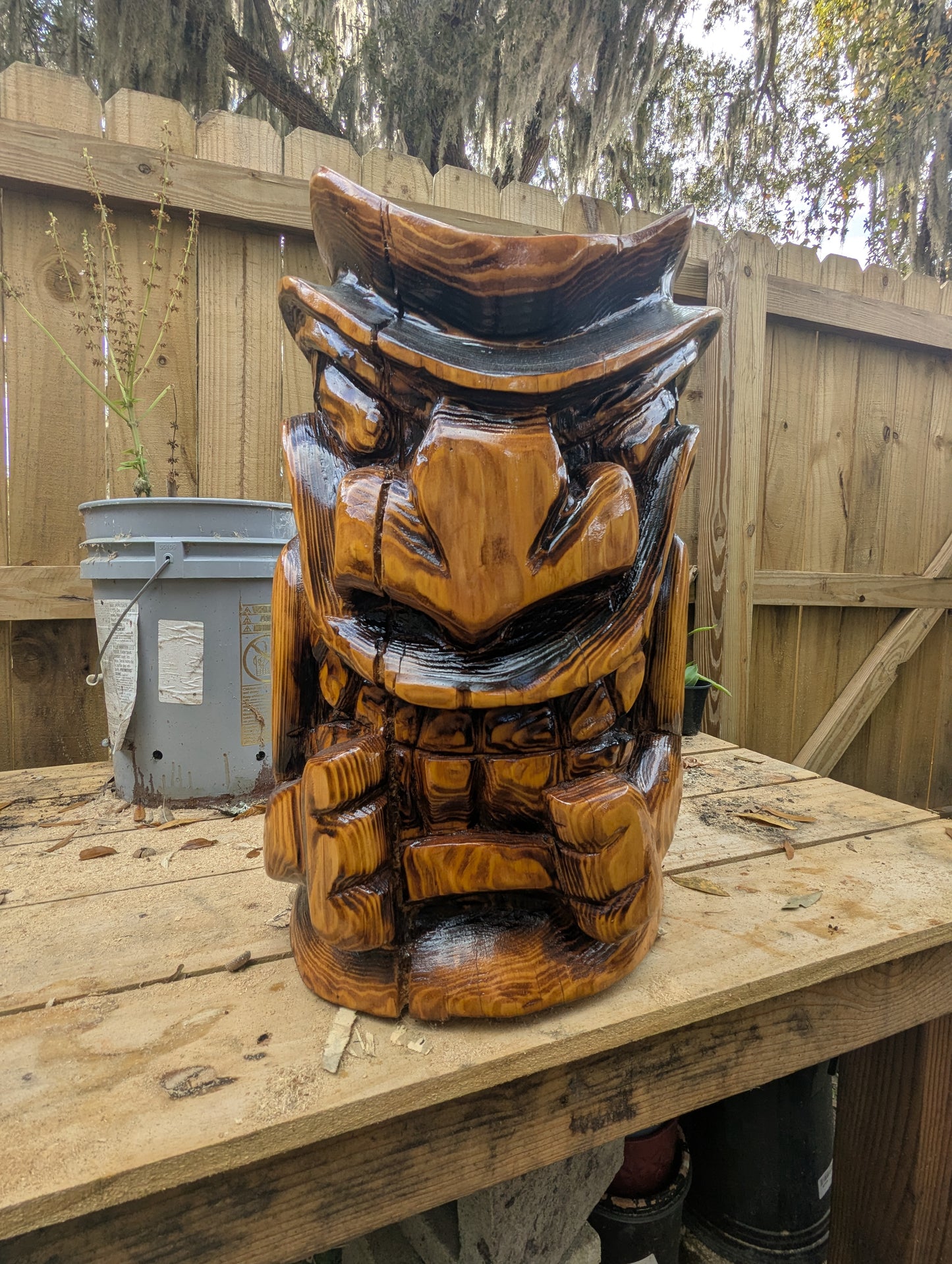 Red cypress tiki