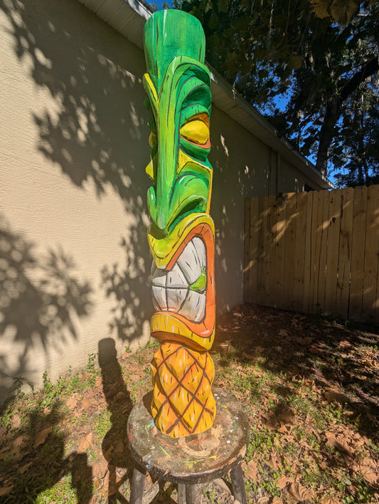 Pineapple painted tiki