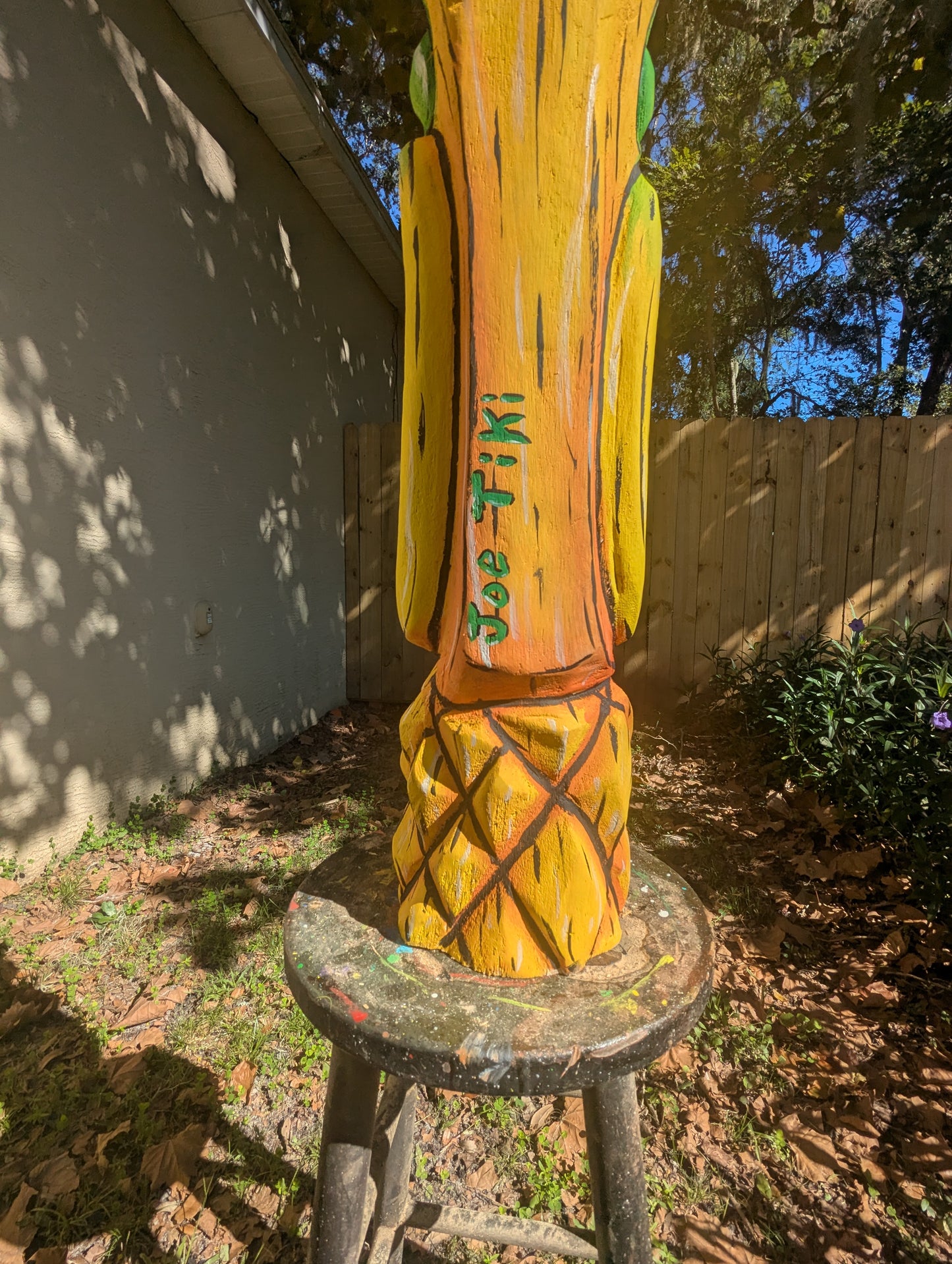 Pineapple painted tiki