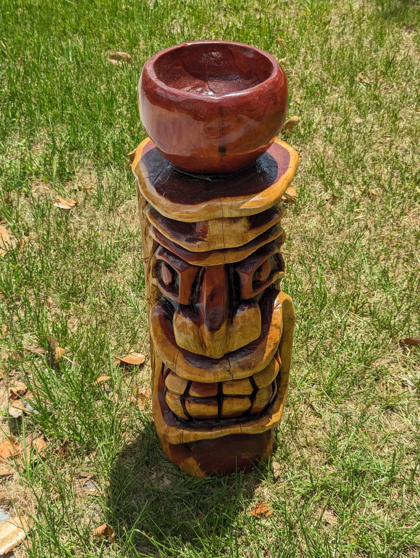 Red cedar tiki bowl.