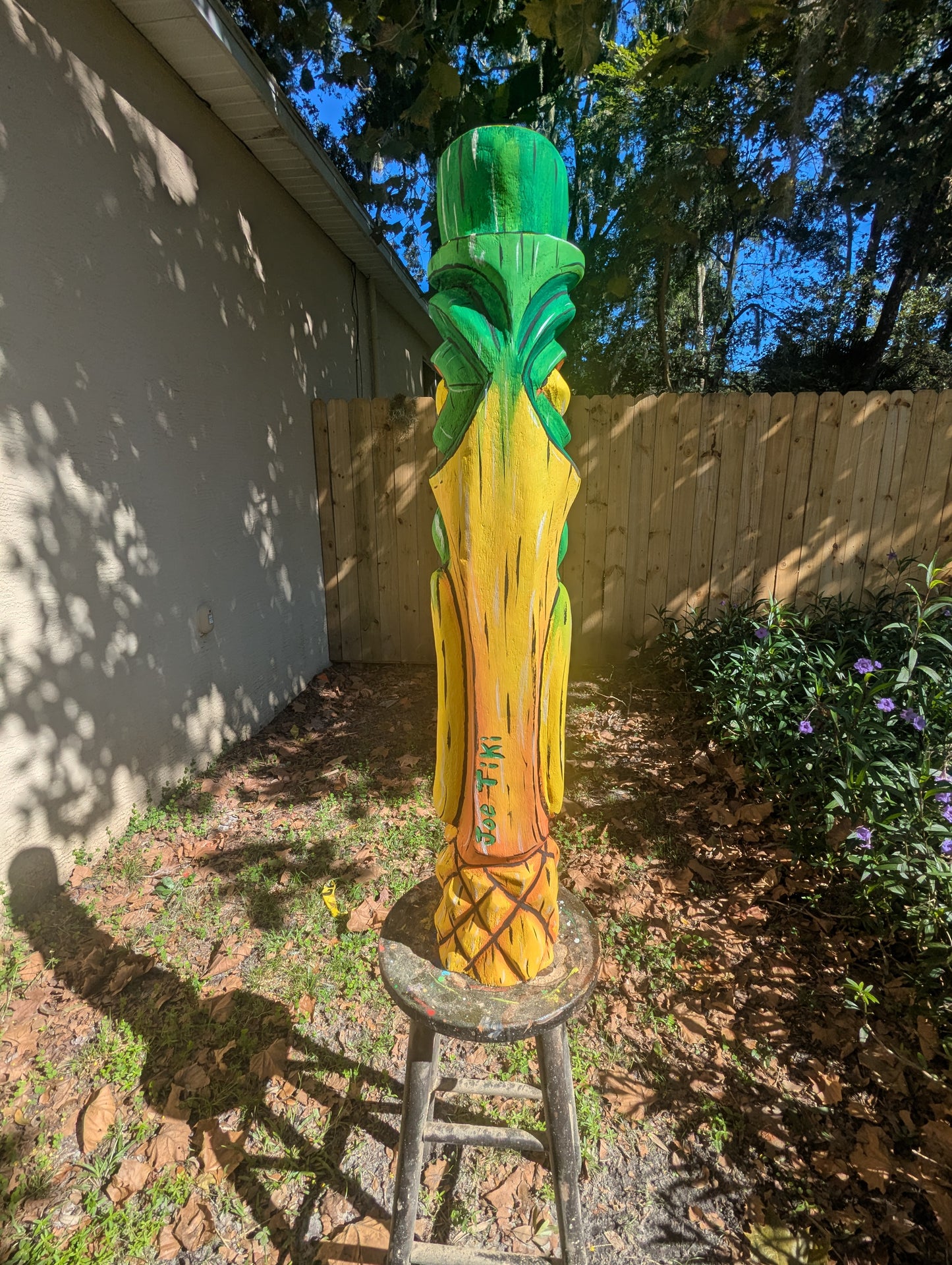 Pineapple painted tiki